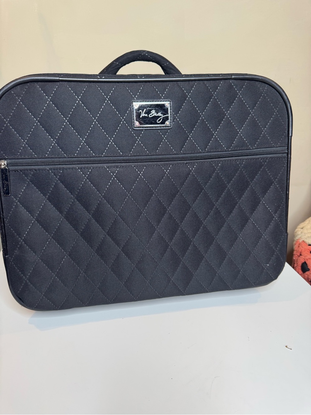 Vera Bradley Rolling Work bag Luggage Black Carry-on Quilted